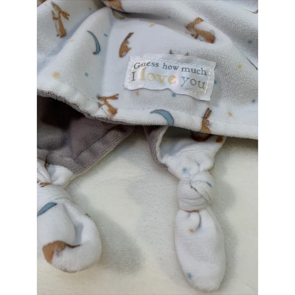 Guess How Much I Love You Bunny Baby‎ Security Blanket Lovey soft knot knotted